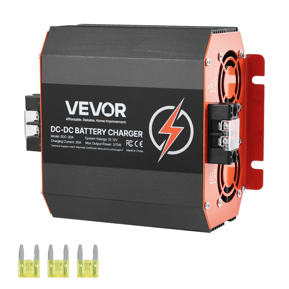 VEVOR 12V 30A DC to DC Charger Battery Charger 375W for Lead-Acid Lithium AGM