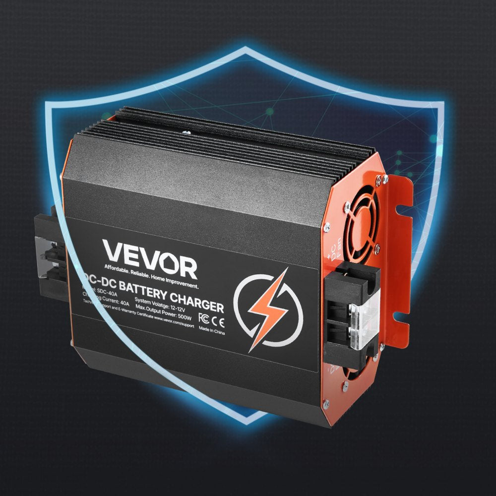 VEVOR 12V 40A DC to DC Charger Battery Charger 500W for Lead-Acid Lithium AGM