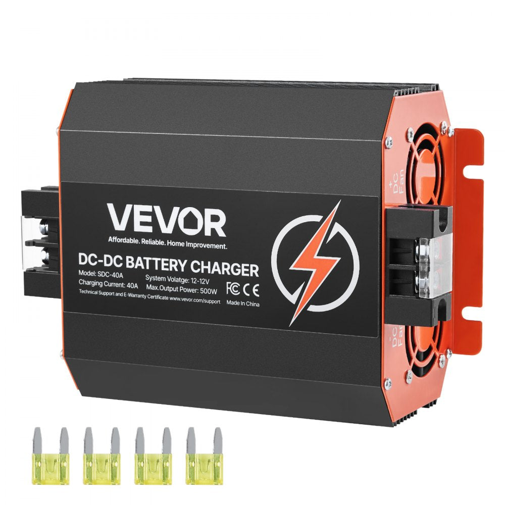 VEVOR 12V 40A DC to DC Charger Battery Charger 500W for Lead-Acid Lithium AGM