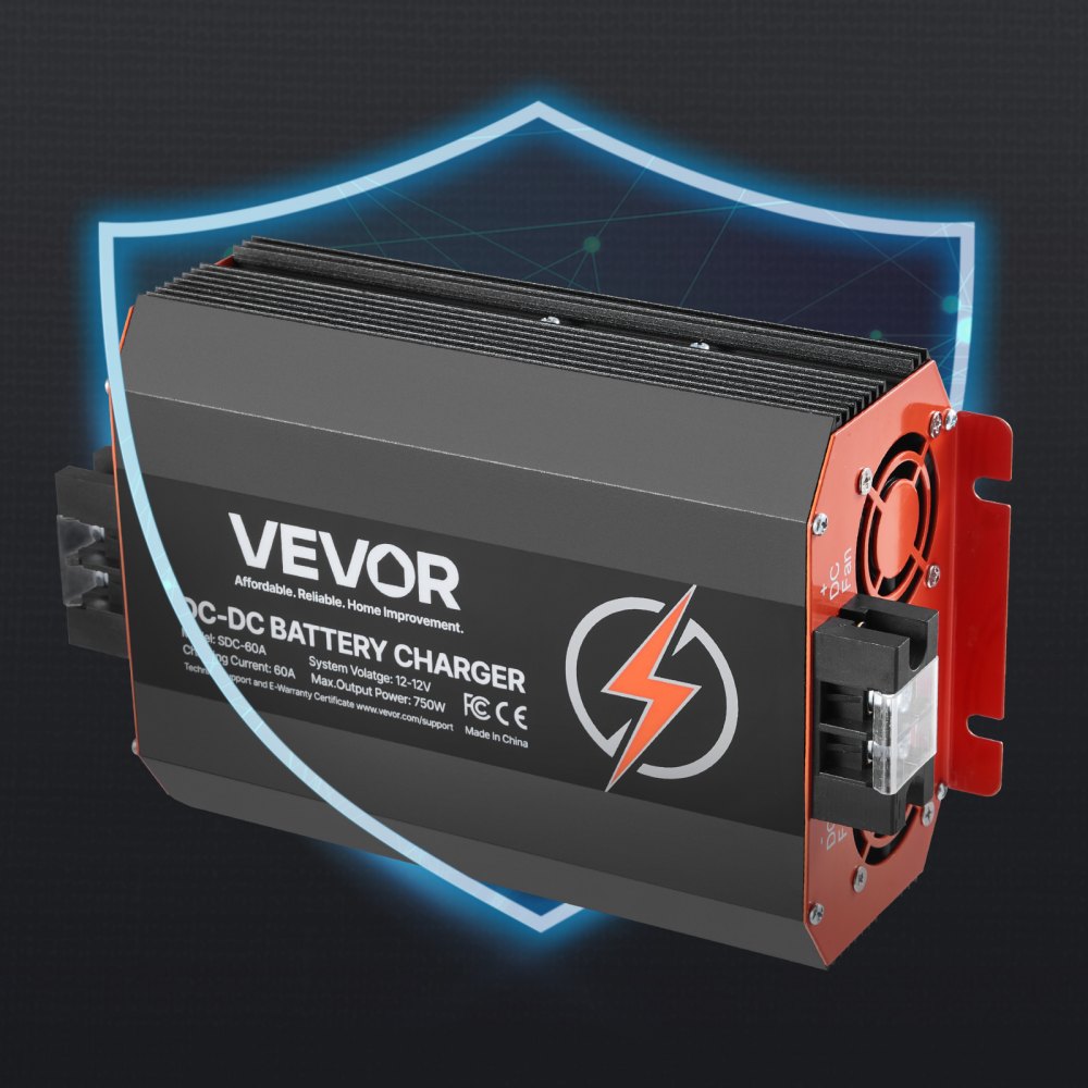 VEVOR 12V 60A DC to DC Charger Battery Charger 750W for Lead-Acid Lithium AGM