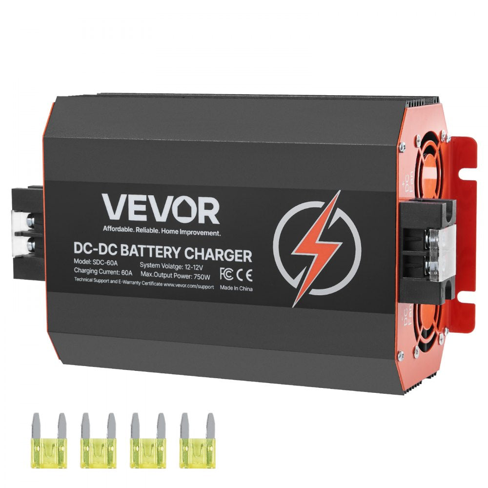 VEVOR 12V 60A DC to DC Charger Battery Charger 750W for Lead-Acid Lithium AGM