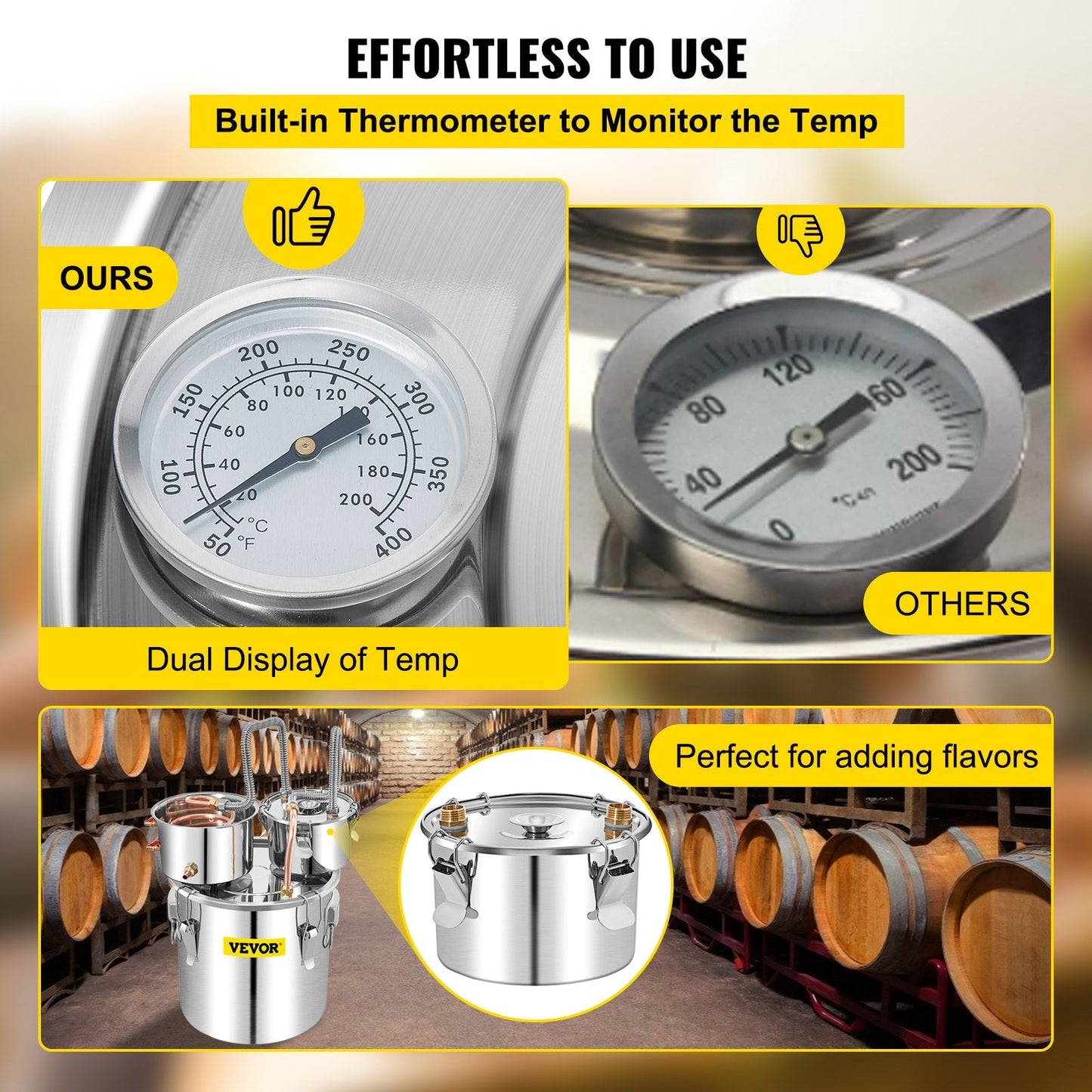 50L Alcohol Distiller with Thumper Keg & Water Pump, Stainless Steel & Copper