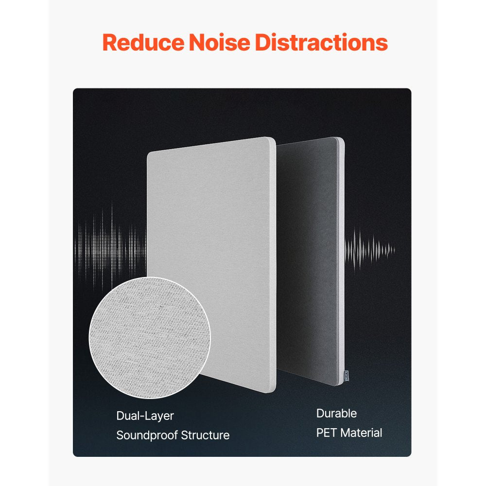 Desk Privacy Panel 1524 x 610 mm Clamp-on Office Cubicle Divider Partition