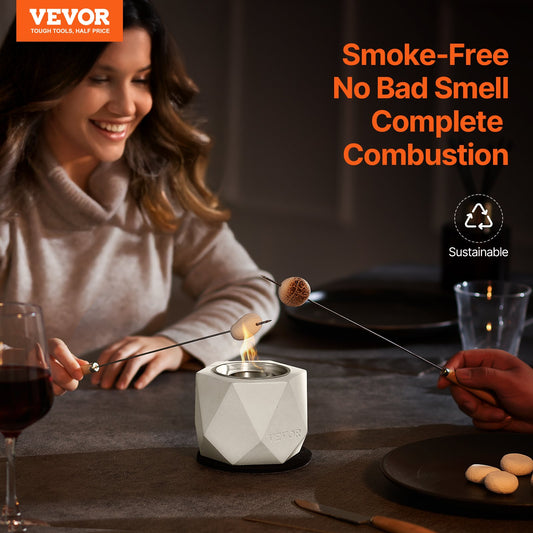 VEVOR Tabletop Fire Pit Bowl Concrete Fireplace Indoor Outdoor for Patio