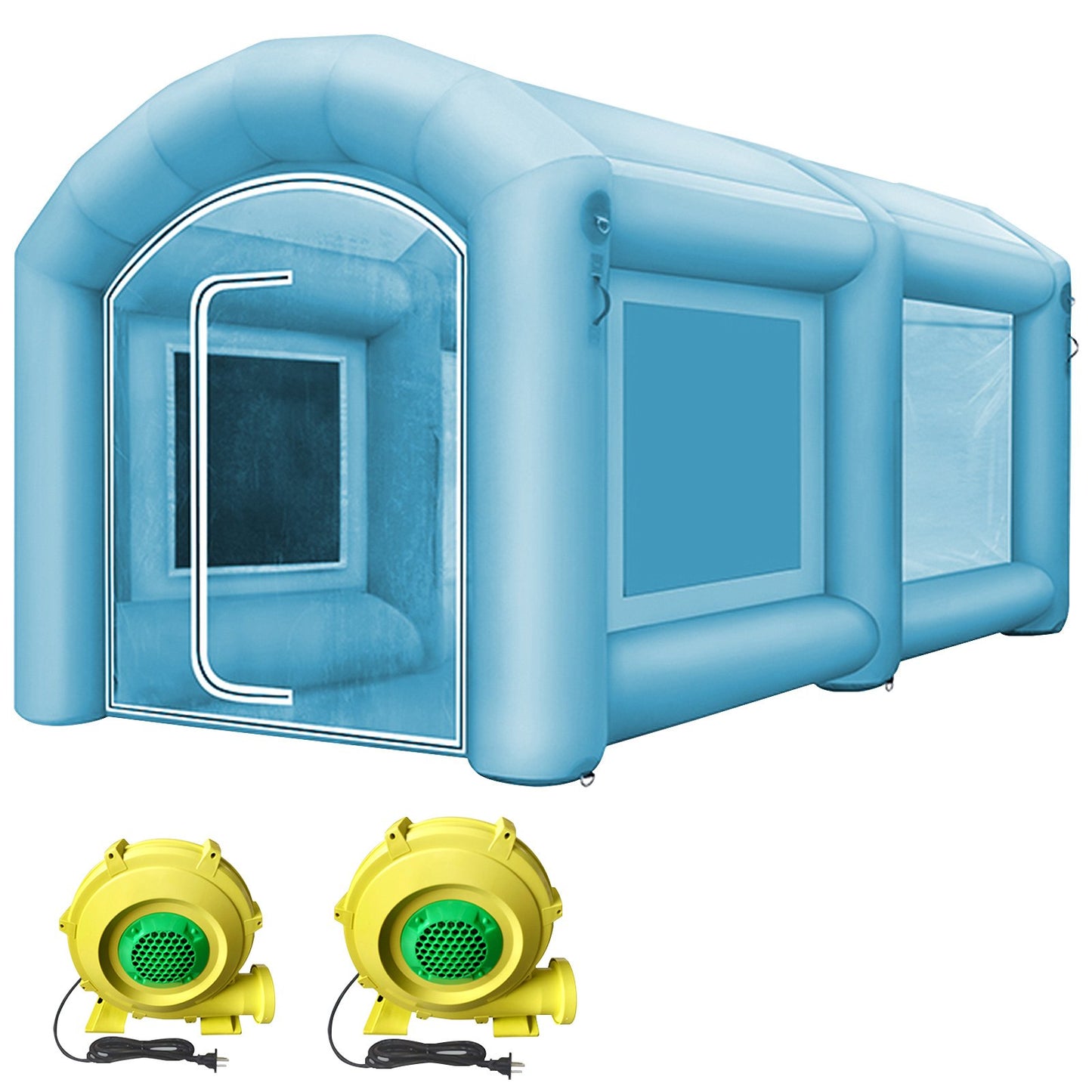 VEVOR Inflatable Spray Booth Tent 13 x 8 x 7FT Inflatable Paint Booth Tent Car Paint