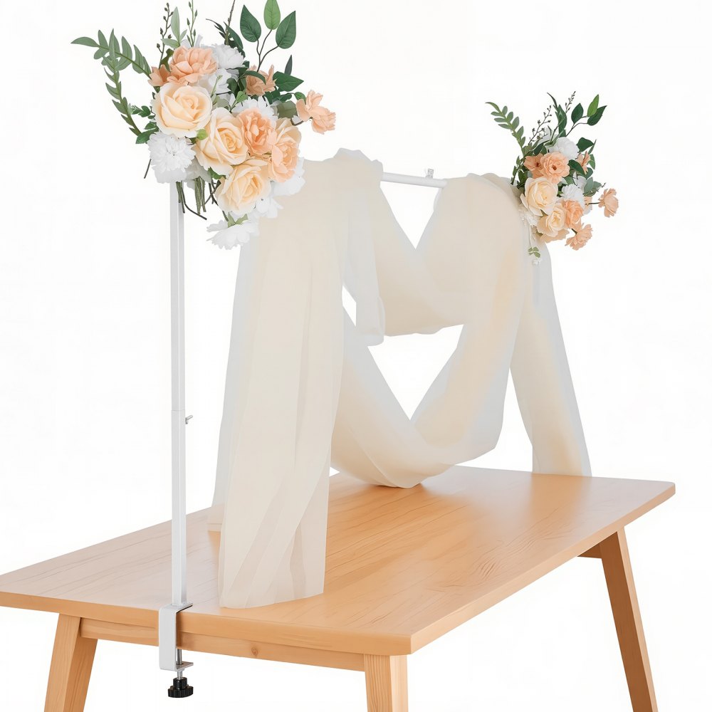 VEVOR Over The Table Rod Stand with Clamps 28-98 in Length Adjustable for Party