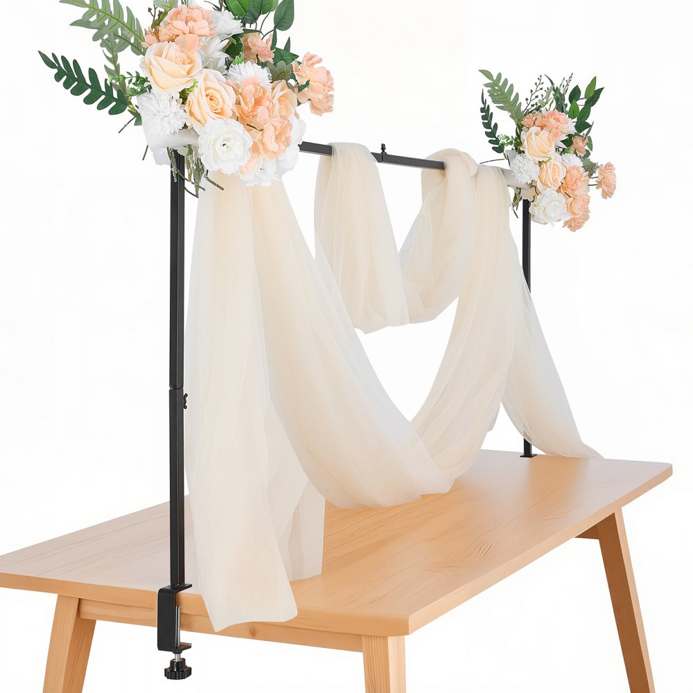 VEVOR 2Pcs Over The Table Rod Stand Arch Frame 28-98 in L Adjustable Clamp Décor
