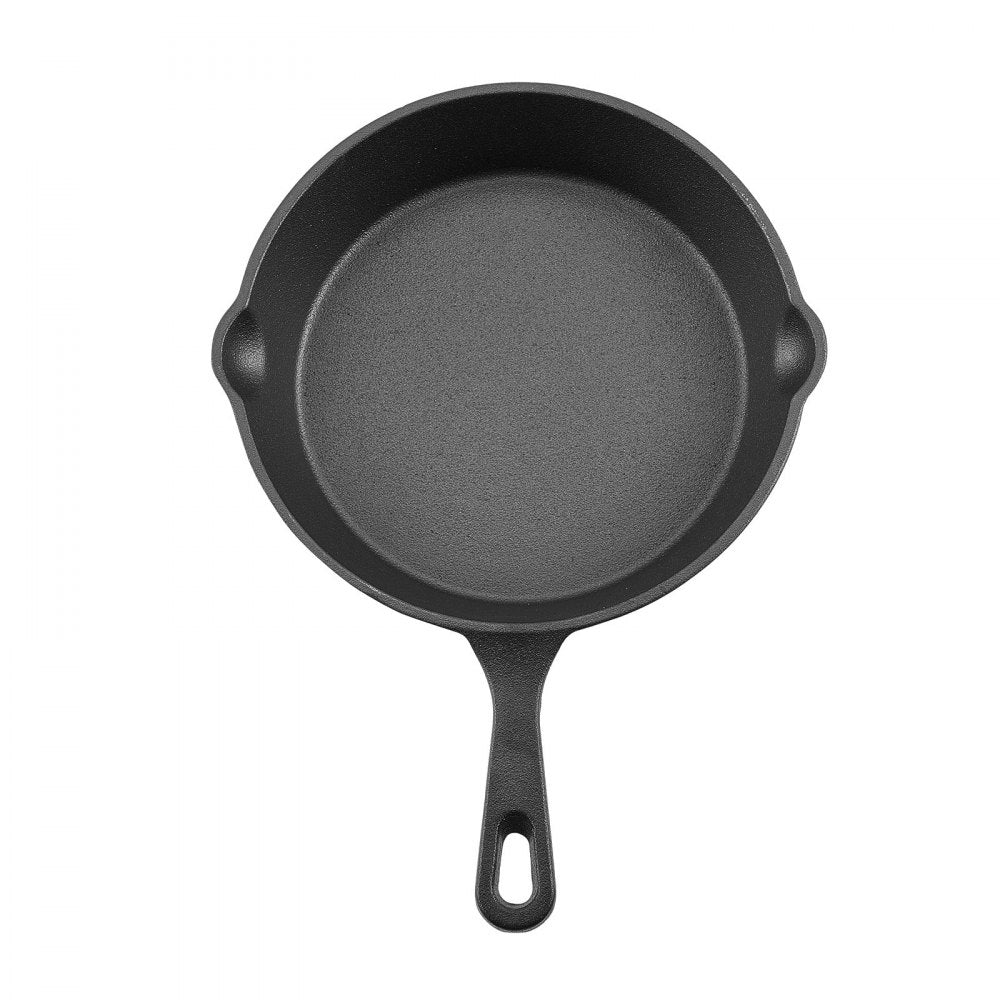 4 Piece Cast Iron Skillet Frying Pan Set 155 205 260 305 mm Handle Black