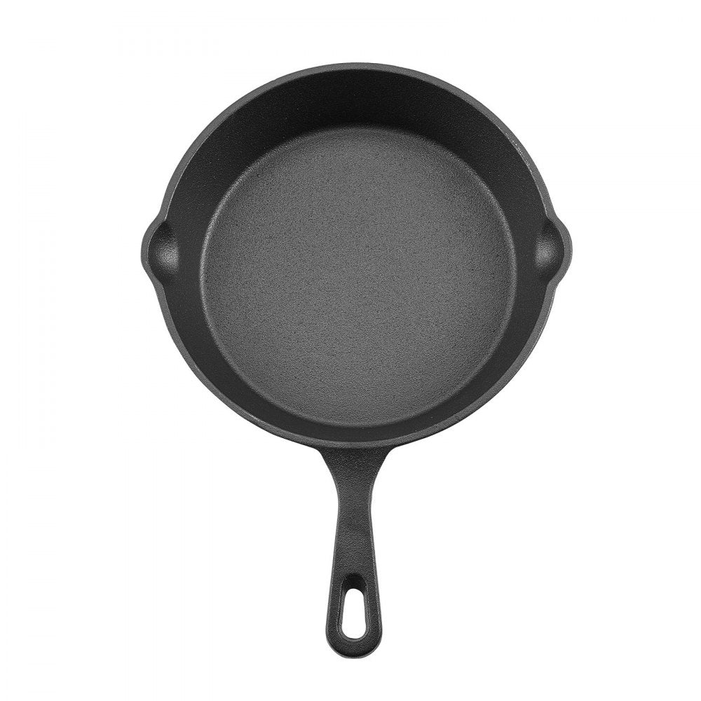 3Pcs Cast Iron Skillet Frying Pan Set 160 220 265 mm Handle Seasoned Black