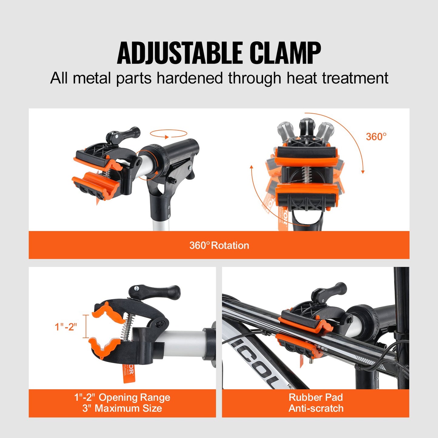 VEVOR Bike Repair Stand 66LBS Adjustable Maintenance Folding Bike Rack Tool Tray