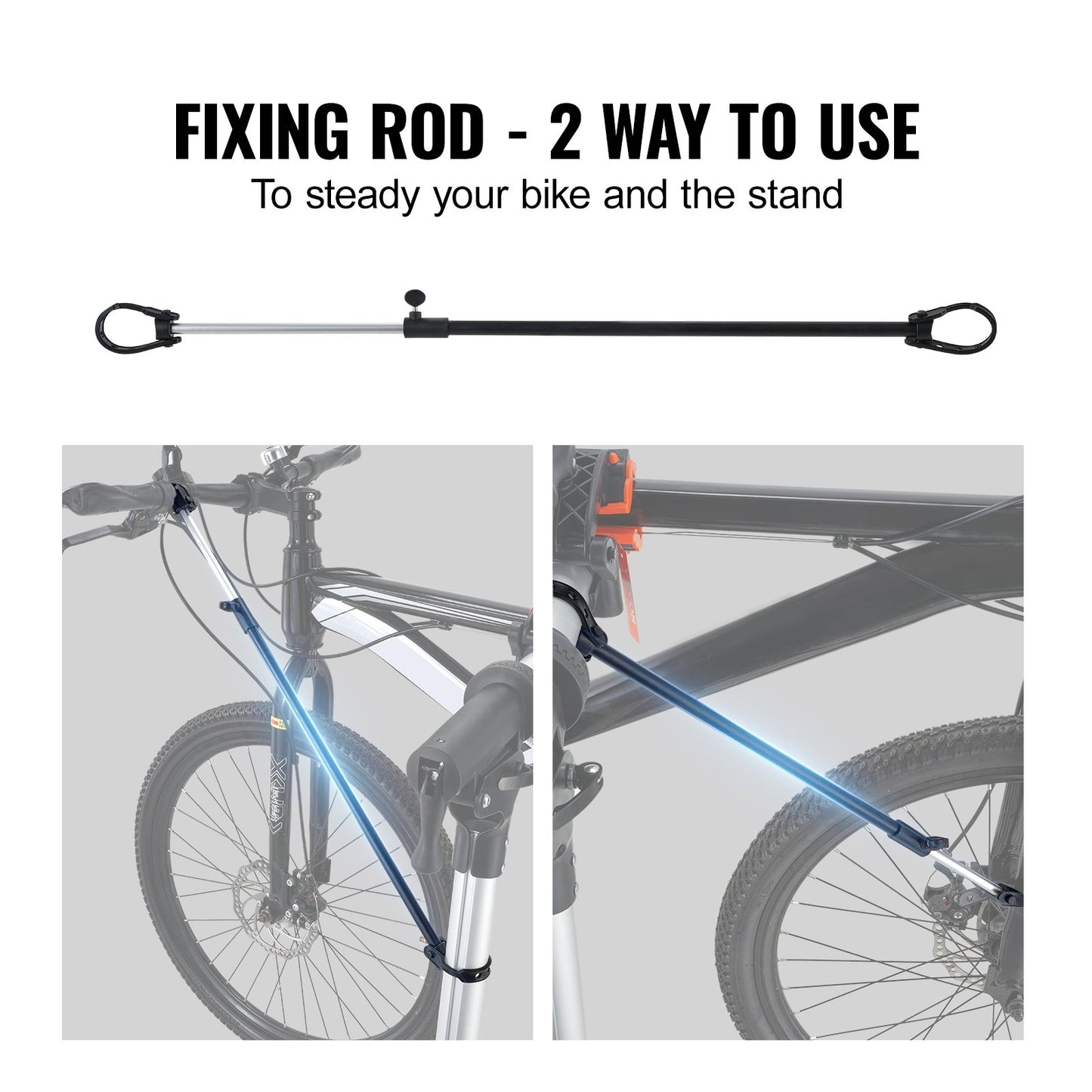 VEVOR Bike Repair Stand 66LBS Adjustable Maintenance Folding Bike Rack Tool Tray