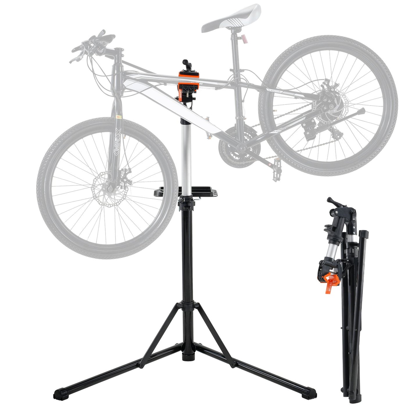 VEVOR Bike Repair Stand 66LBS Adjustable Maintenance Folding Bike Rack Tool Tray