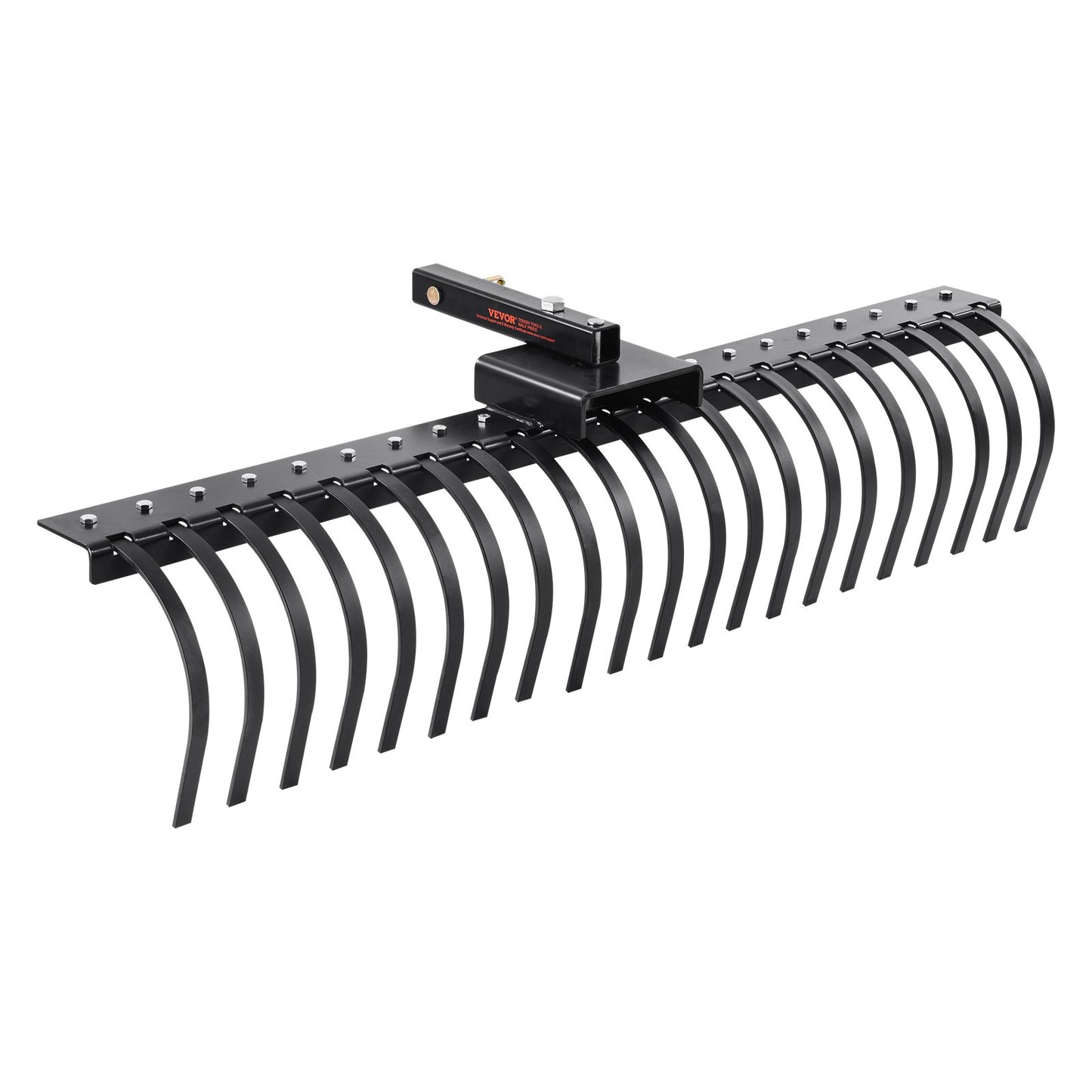 VEVOR Tow Behind Landscape Rake, 15m Tow Dethatcher with 21 Steel Coil Tines, Lawn