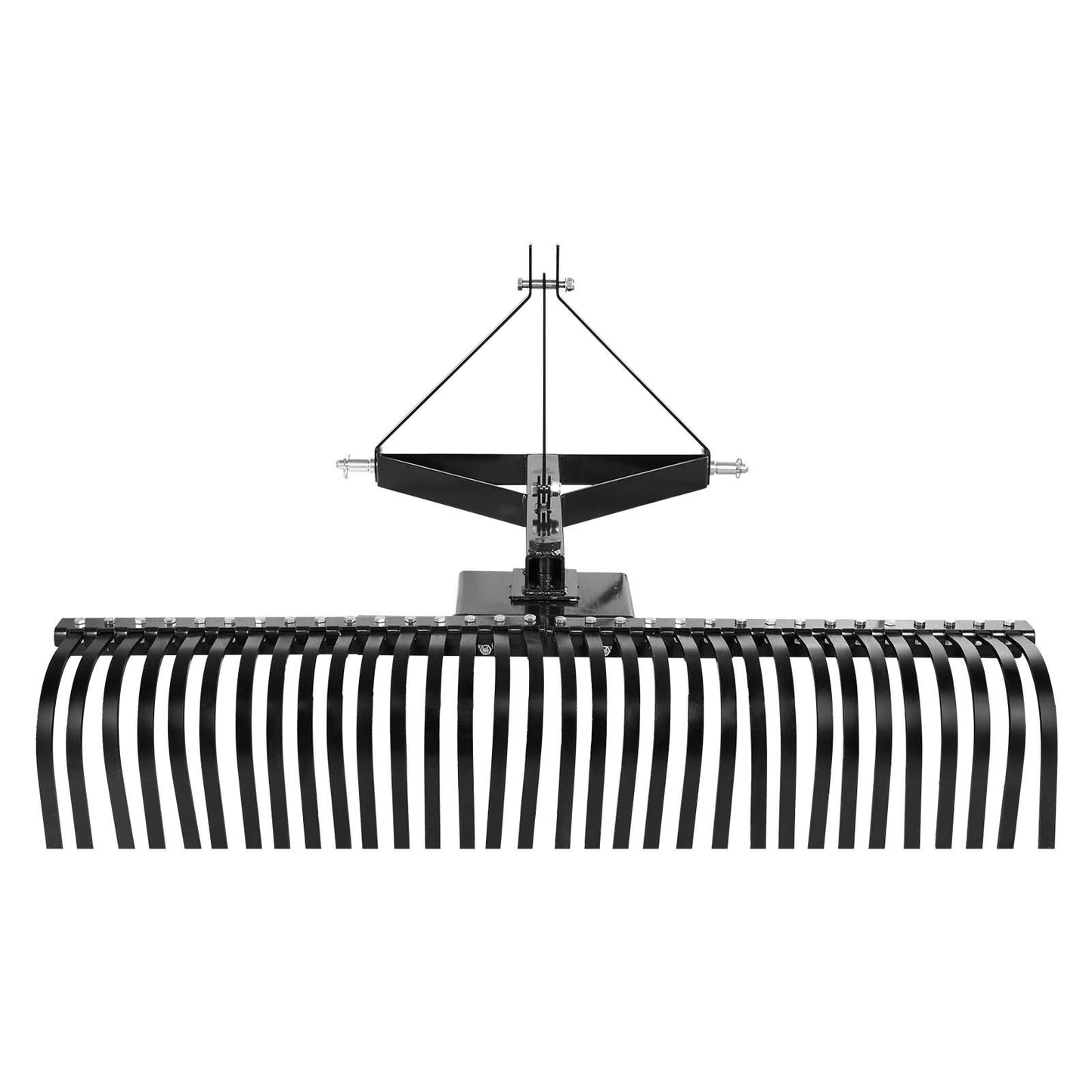Tow Behind Dethatcher, 1525mm Tow Dethatcher with 32 Steel Tines, 3-Point Lawn Dethatcher Rake with Attachments for Tractor, Landscape Rake for Garden, Farm, Grass