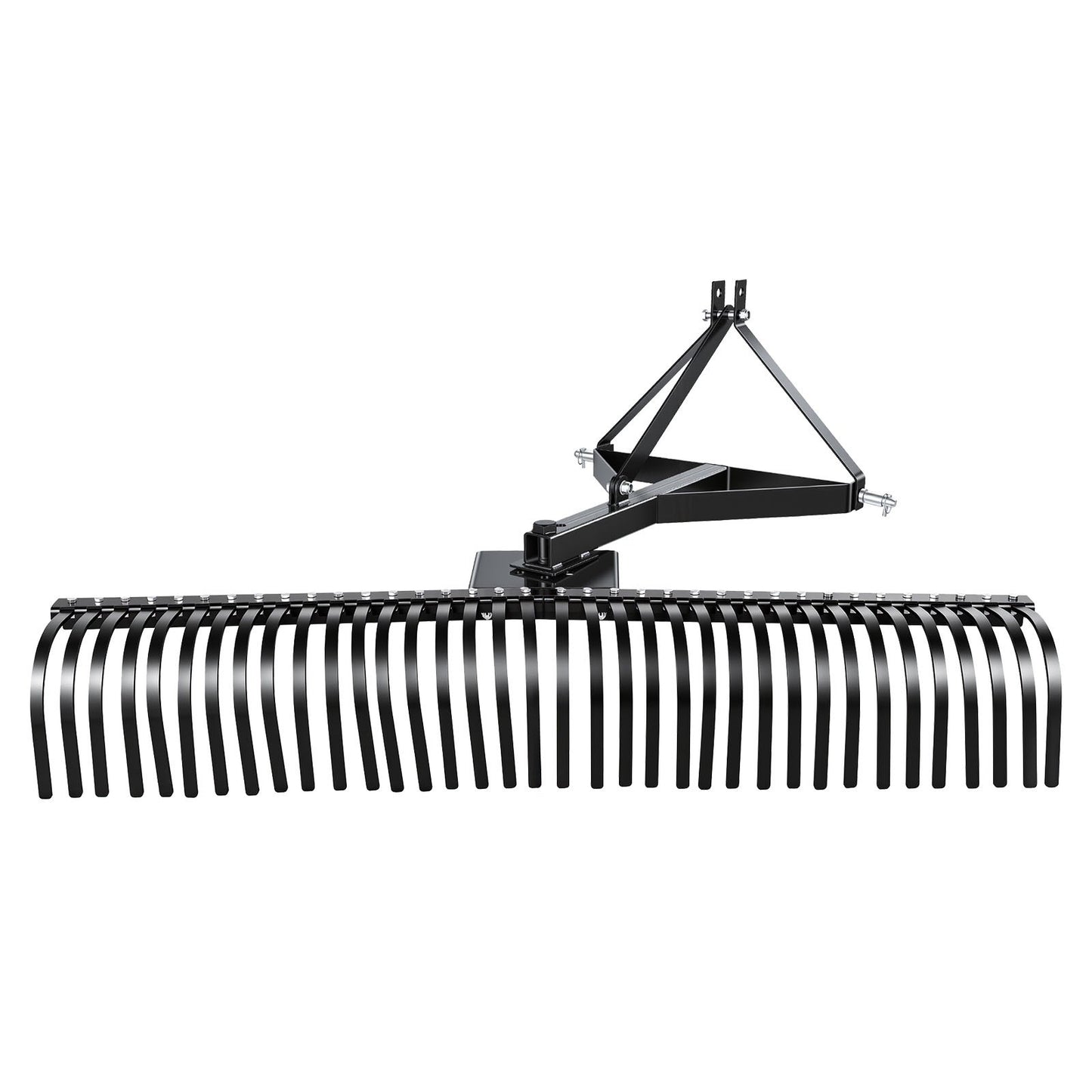 Tow Behind Dethatcher, 183 cm Tow Dethatcher with 36 Steel Tines, 3-Point Lawn Dethatchers Rake with Attachments for Tractor, Landscape Rake for Garden, Farm, Grass