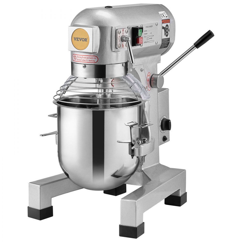 VEVOR Commercial Food Mixer 18.9L 3-Speed Stand Dough Mixer 1100W for Restaurant