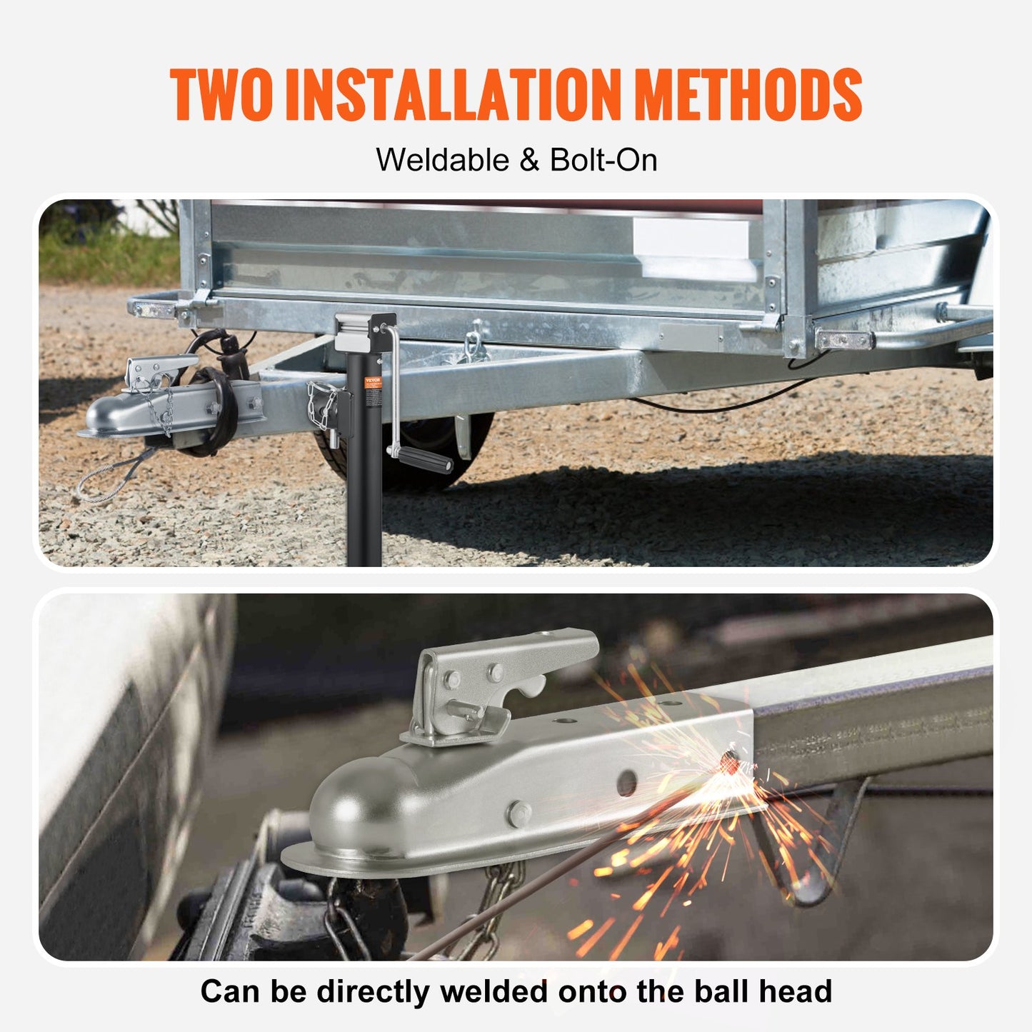 VEVOR Straight Trailer Coupler, for 5.08 cm Hitch Ball, 5.08 cm Channel, 1587 kg