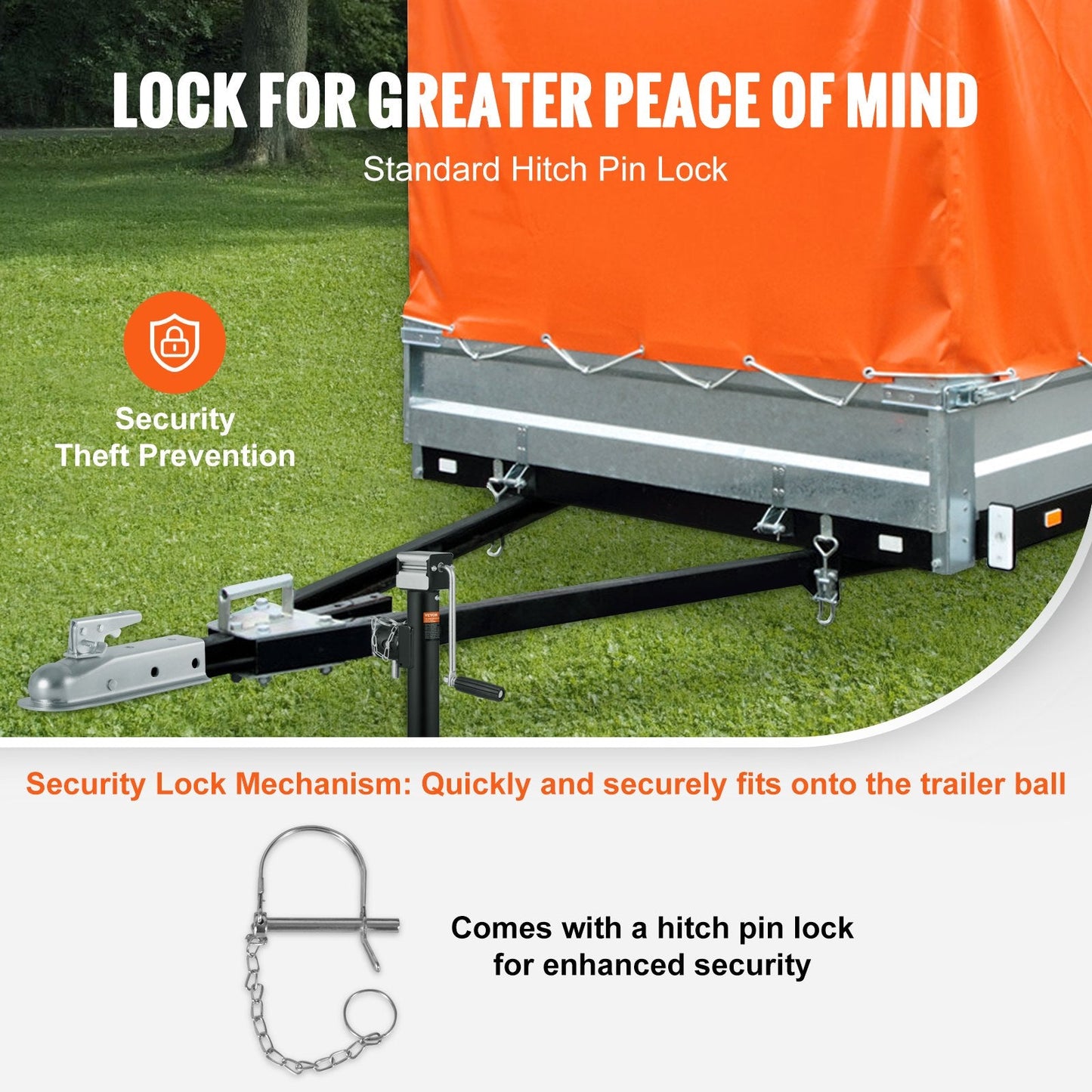 Heavy Duty Trailer Coupler for 5 cm Ball, 1587 kg Capacity, Zinc Plated