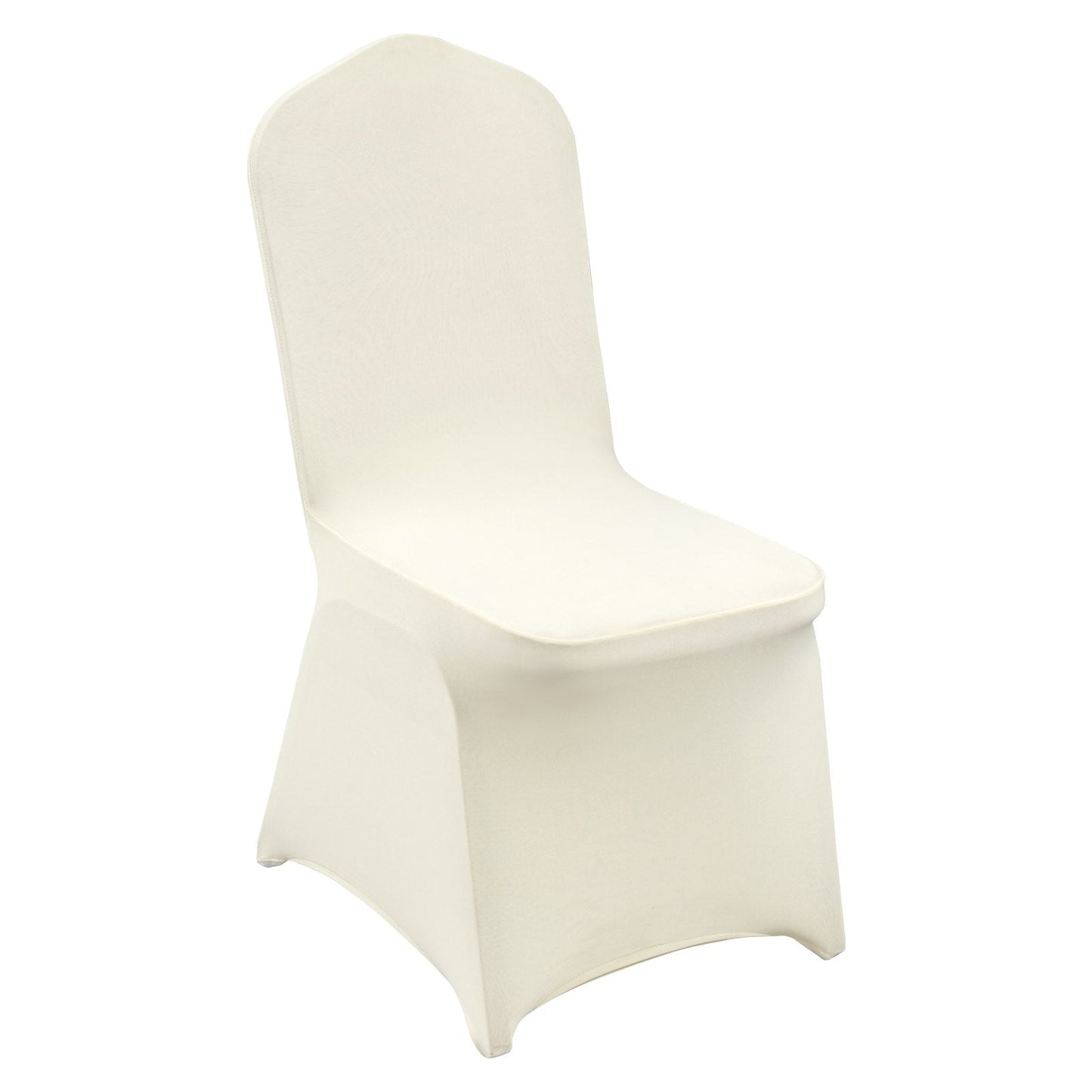 Ivory White Stretch Spandex Chair Covers, Universal Fit for Events (100PCS)