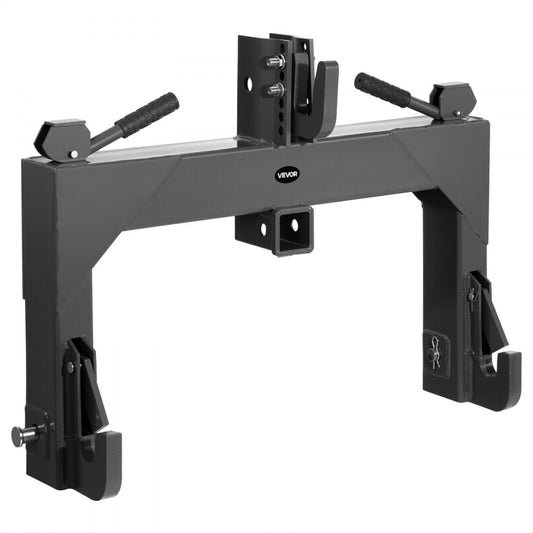 3-Point Quick Hitch 2" Receiver Fit Category 1 & 2 Tractor 3000lb Black