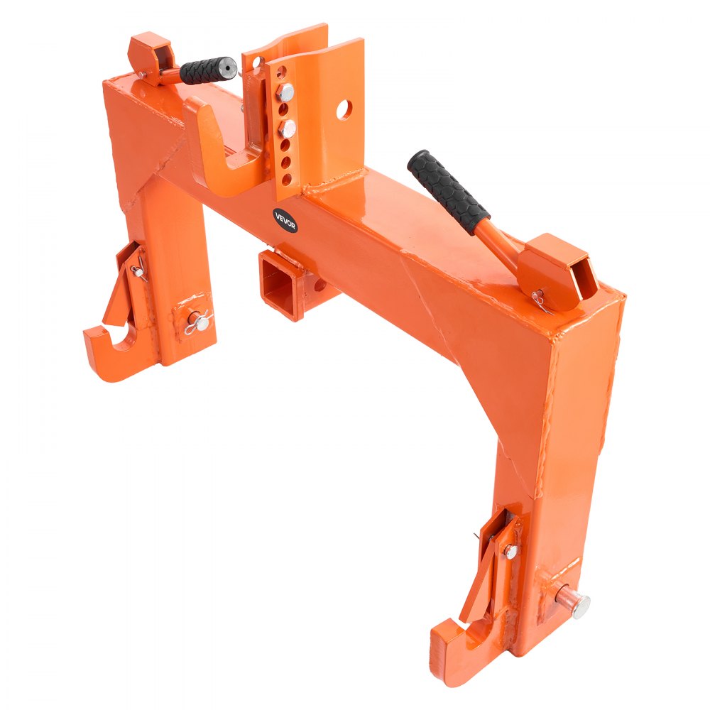VEVOR 3-Point Quick Hitch 2" Receiver Fit Category 1 & 2 Tractor 3000lb Orange