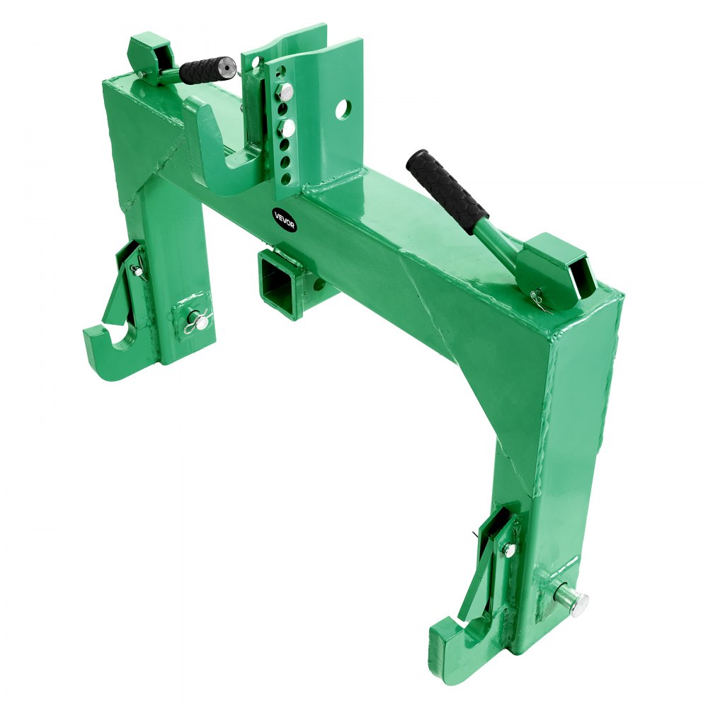 VEVOR 3-Point Quick Hitch 2" Receiver Fit Category 1 & 2 Tractor 3000lb Green
