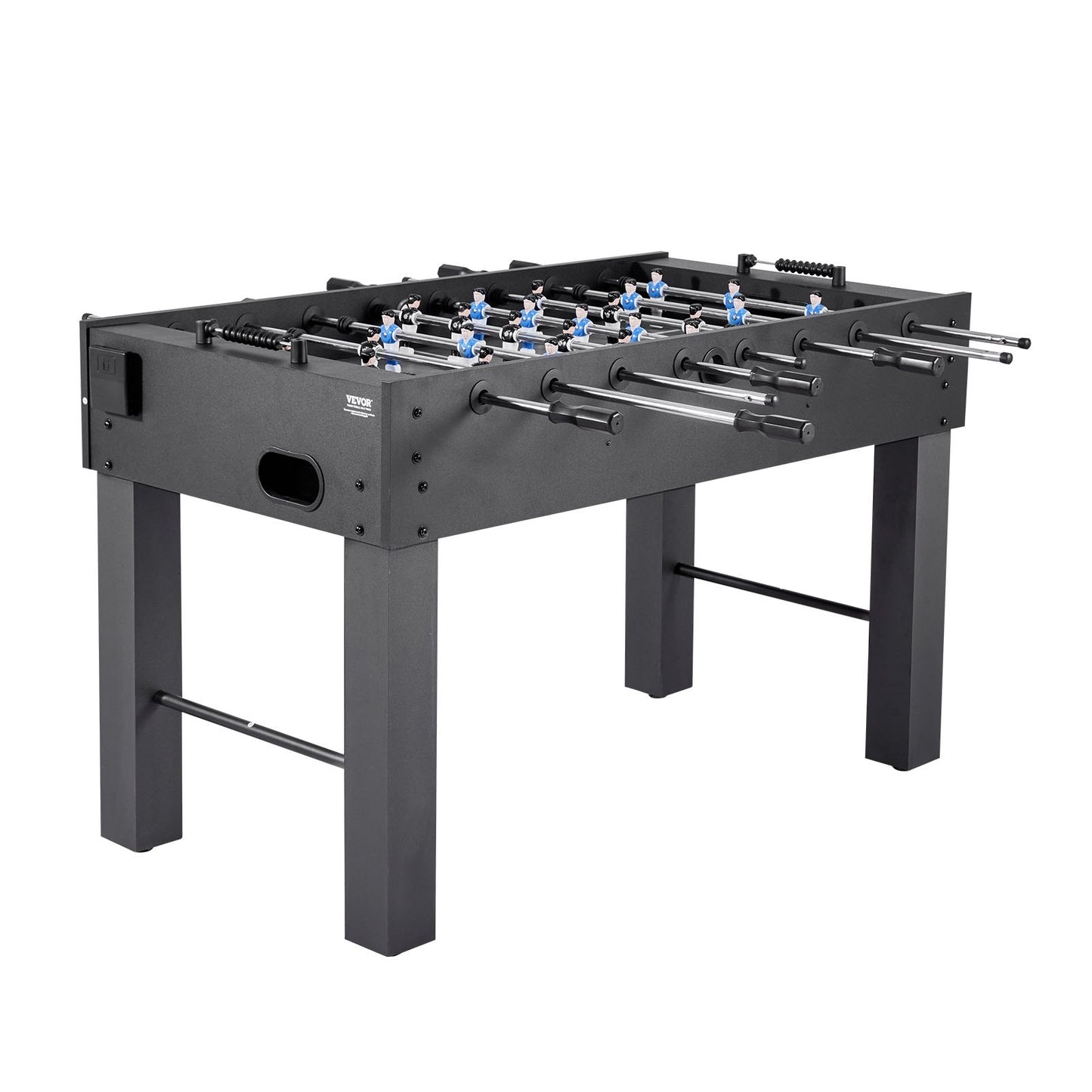 Foosball Table, 137 cm Standard Size Table, Indoor Full Size Foosball Tables for Home, Family, and Game Room, Durable Soccer Set, Includes 4 Balls, Score Keeper, and 2 Cup Holders
