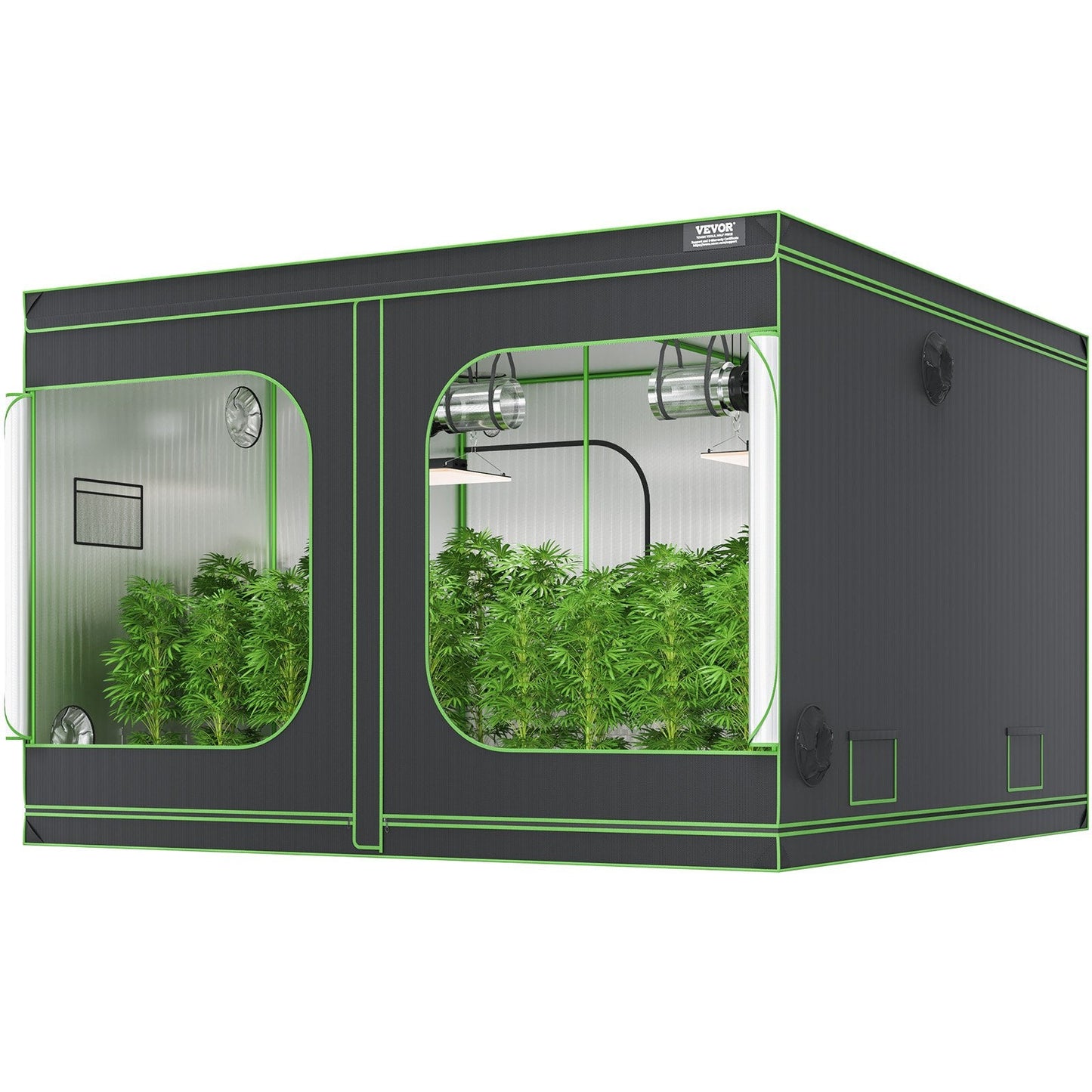 Large Hydroponic Grow Tent 3.05 x 3.05 x 2.03m with Observation Window