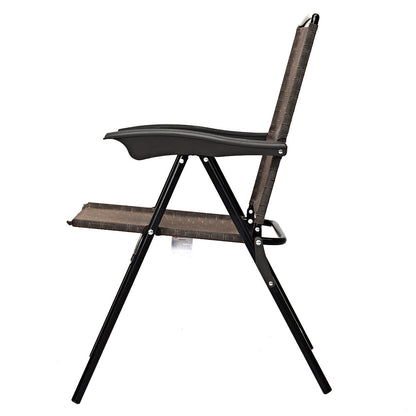 Lightweight folding chairs weigh only 3.5 kilograms each for convenient carrying and transport