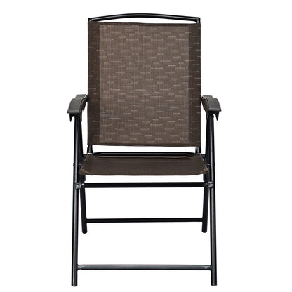 Compact safety folding rail makes these reclining chairs easy to open, close, and store