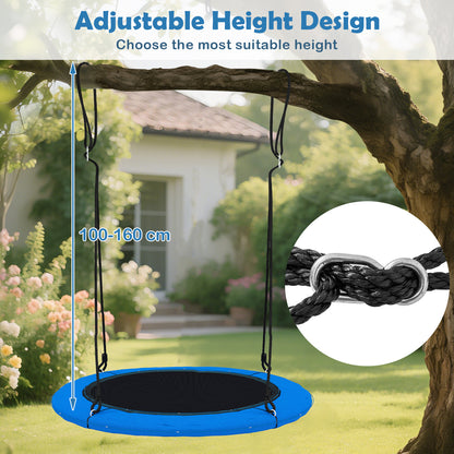 100cm Saucer Tree Swing with LED Lights for Kids-Blue