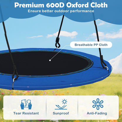 100cm Saucer Tree Swing with LED Lights for Kids-Blue