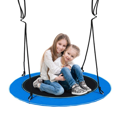 100cm LED Saucer Tree Swing for Kids, 300kg Capacity, Adjustable Ropes