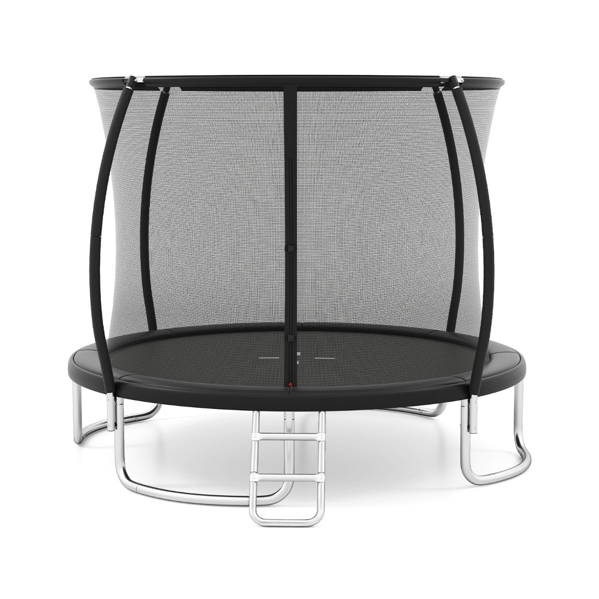 10FT Outdoor Trampoline with Safety Enclosure Net-Black