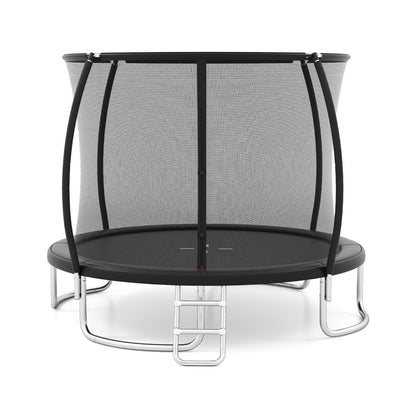 10FT Outdoor Trampoline with Safety Enclosure Net-Black