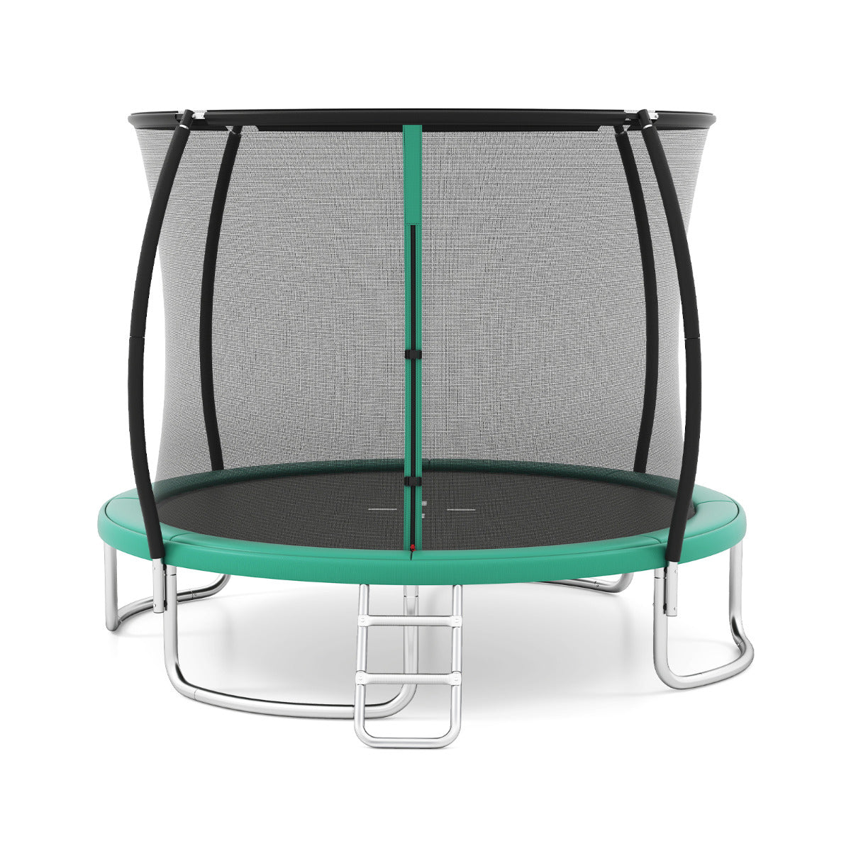 10FT Outdoor Trampoline with Safety Enclosure Net-Green