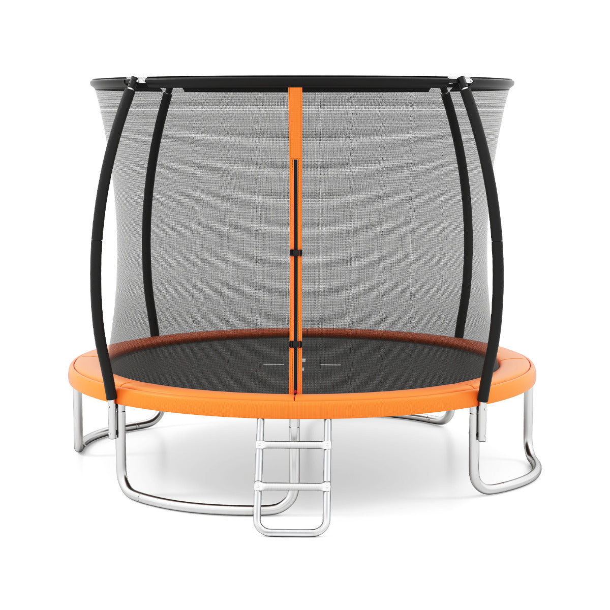 10FT Outdoor Trampoline with Safety Enclosure Net-Orange