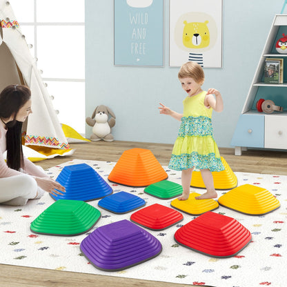 11-Piece Multicolour Kids Stepping Stones Set with Non-Slip Design