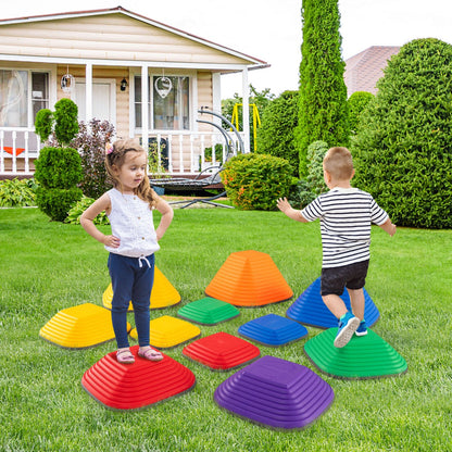11-Piece Multicolour Kids Stepping Stones Set with Non-Slip Design