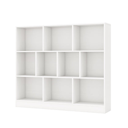 10-Cube Freestanding Bookshelf with Anti-Tipping Kits, 120 cm - White