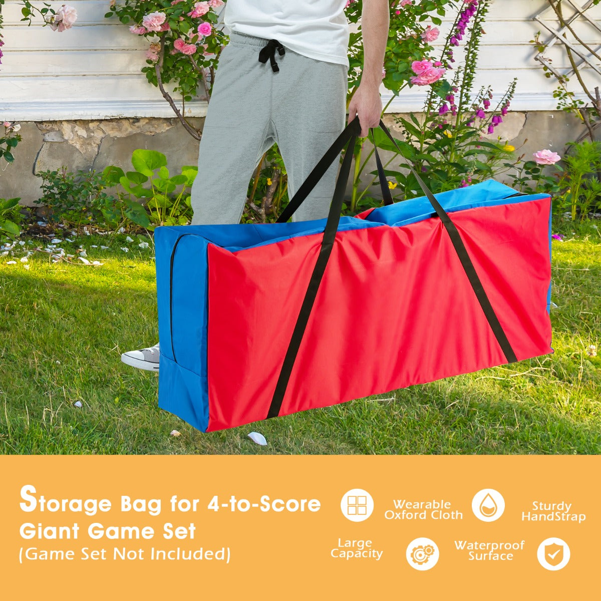 120cm Oversized Storage Bag for 4-to-Score Giant Game Set(Game Set Not Included)