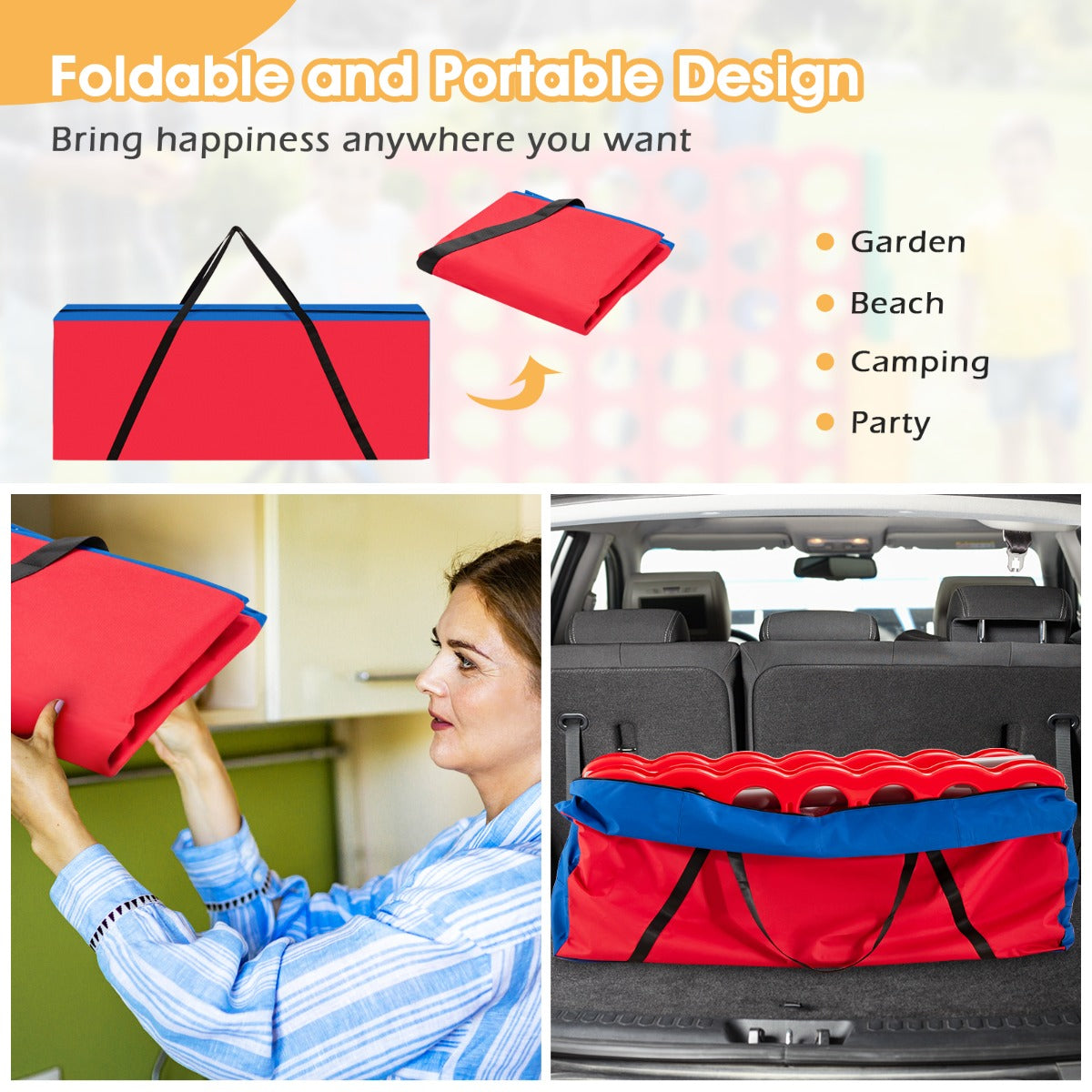 120cm Oversized Storage Bag for 4-to-Score Giant Game Set(Game Set Not Included)