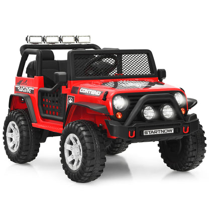 12V Electric Ride-On Car with Parental Remote Control for Ages 3+-Red