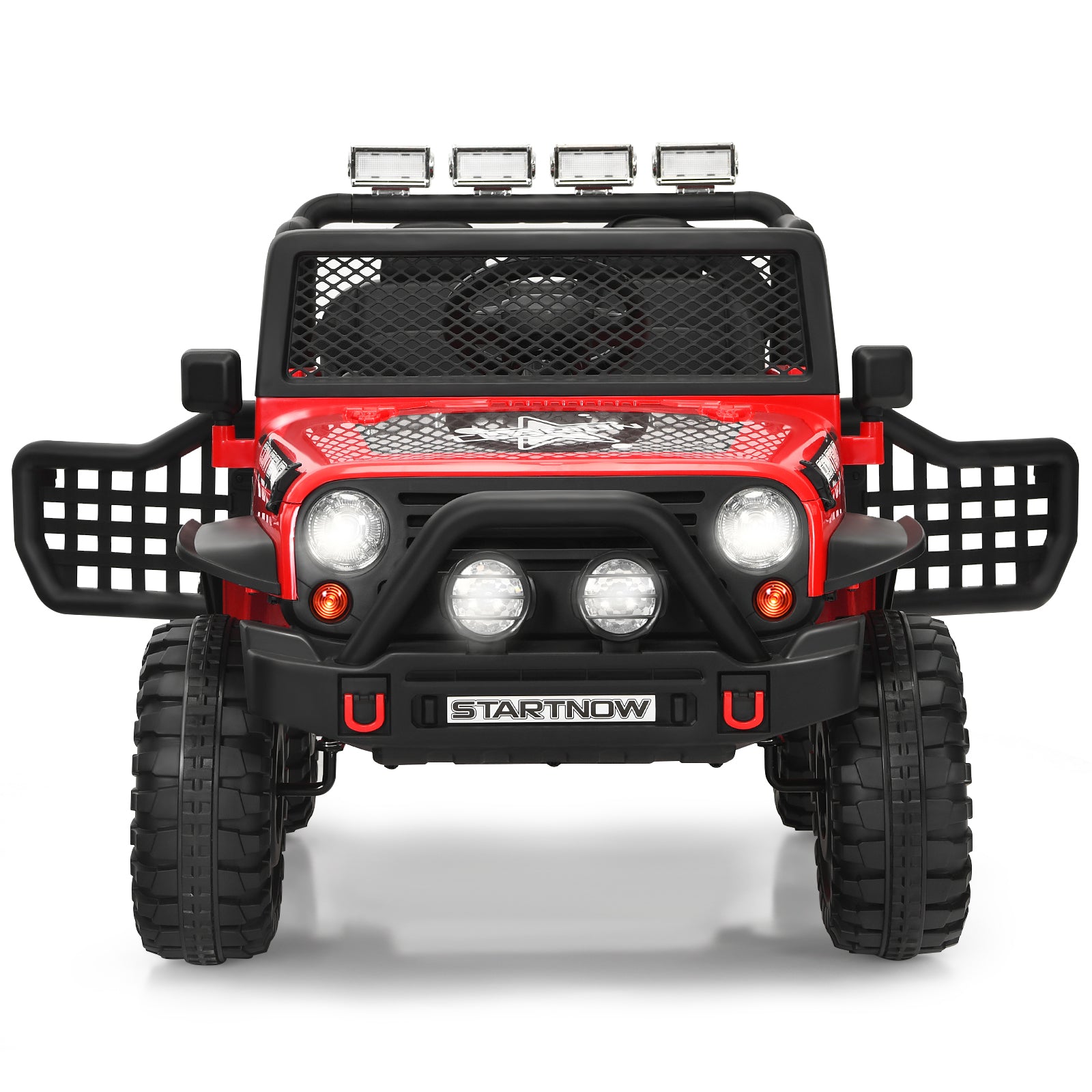 12V Electric Ride-On Car with Parental Remote Control for Ages 3+-Red