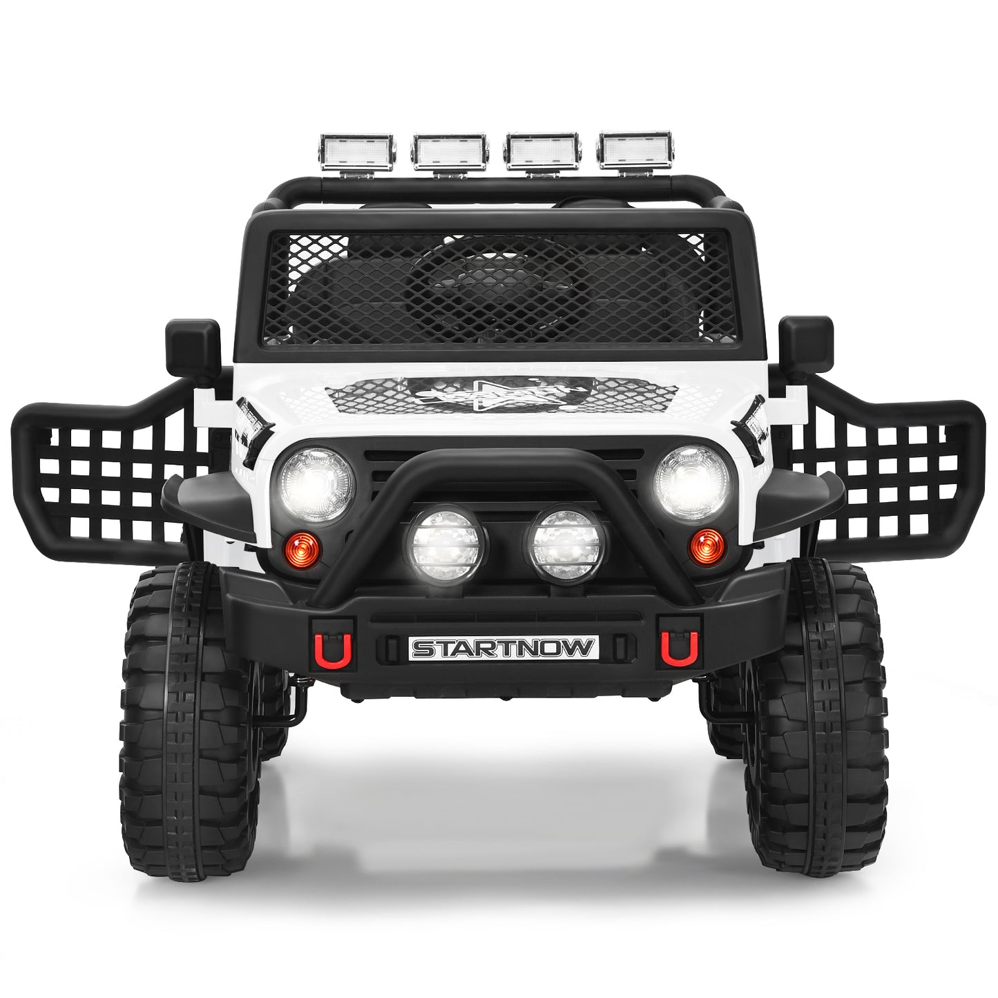 12V Electric Ride-On Car with Parental Remote Control for Ages 3+-White
