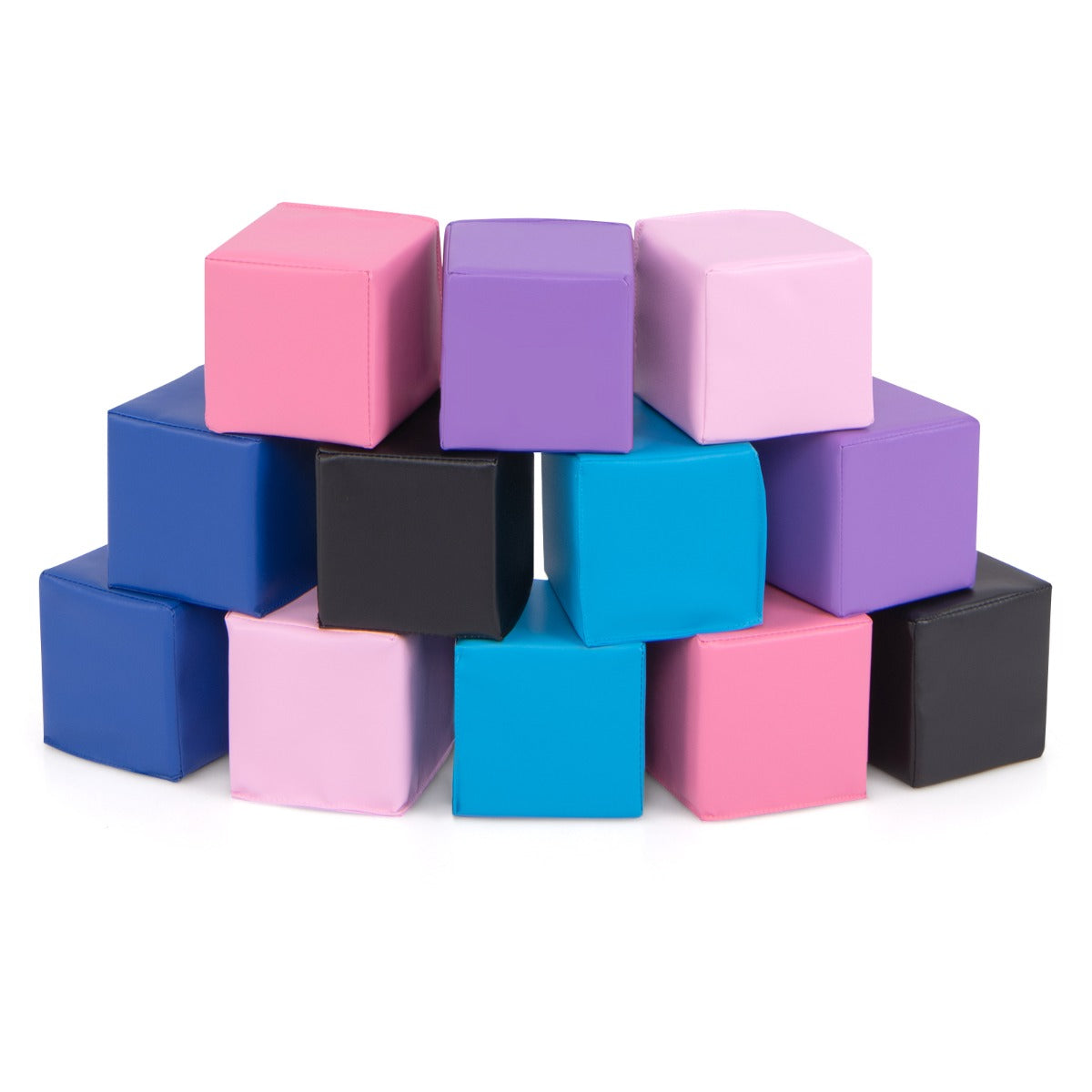 12-Piece Colorful Foam Blocks for Creative Toddler Play, 0.14m Each