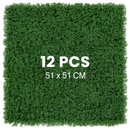 12-Piece 3m² Artificial Moss Wall Panels for Indoor & Outdoor Decoration