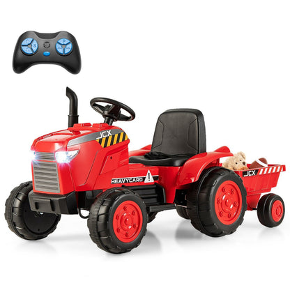 Children's ride-on farm tractor with two 12V motors and speeds from 2.5 to 3.5 kilometers per hour