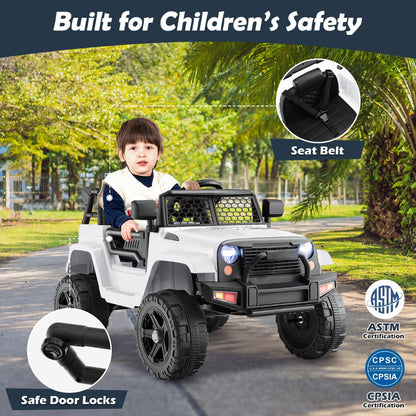 Black, pink, or white kids truck supporting up to 30 kilograms and suitable for ages 3 to 7 years