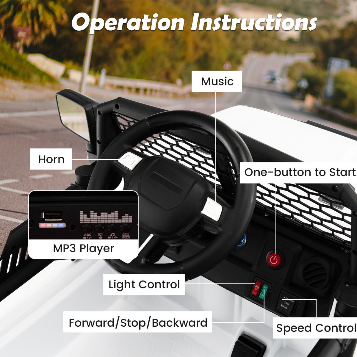 ASTM and CPSIA certified electric ride-on truck with clear user manual for easier installation